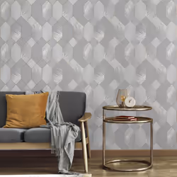 Fine Decor Miami Troprical Geo Grey Wallpaper FD42835
