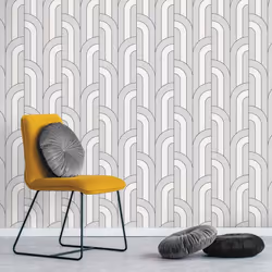 Fine Decor Cascade Arch White Black Wallpaper FD42843