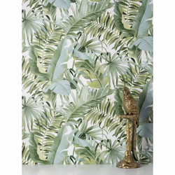 Fine Decor Maui Green Wallpaper FD42850
