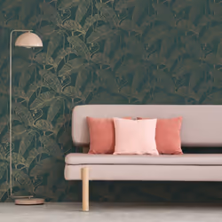 Fine Decor Flamingo Emerald Wallpaper FD42946