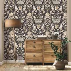 Fine Decor Woodland Charcoal Wallpaper FD42948