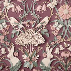 Fine Decor Woodland Plum Wallpaper FD42949