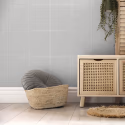 Fine Decor Camden Stitch Grey Wallpaper FD42990