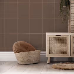 Fine Decor Camden Stitch Mocha Wallpaper FD42992