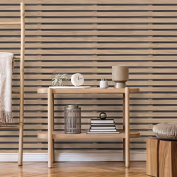 Fine Decor Wood Slats Black Wallpaper FD42996