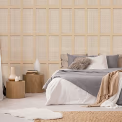 Fine Decor Cane Panel Natural Wallpaper FD43000