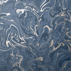 Fine Decor Marble Navy Blue Wallpaper FD43055