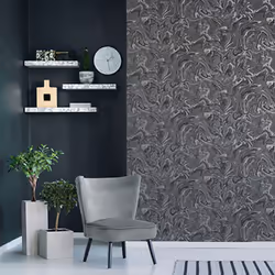 Fine Decor Marble Charcoal Grey Wallpaper FD43057