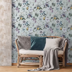 Fine Decor Sierra Floral Sage Wallpaper FD43061