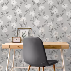 Fine Decor Larson Floral Charcoal Wallpaper FD43066