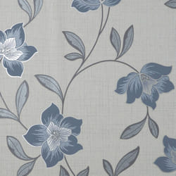 Fine Decor Larson Floral Navy Silver Wallpaper FD43067