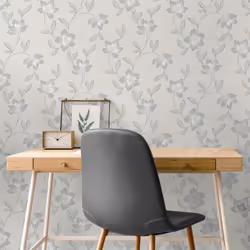 Fine Decor Larson Floral Grey Silver Wallpaper FD43068