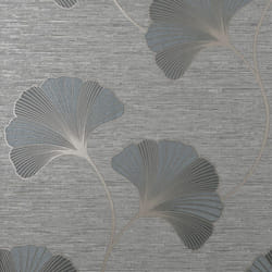 Fine Decor Miya Ginko Grey Wallpaper FD43149
