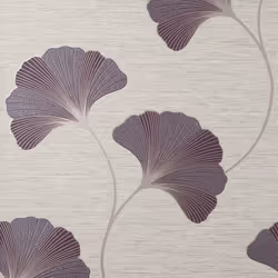 Fine Decor Miya Ginko Plum Wallpaper FD43150