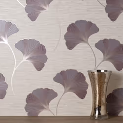 Fine Decor Miya Ginko Plum Wallpaper FD43150