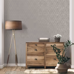 Fine Decor Miya Geo Grey Wallpaper FD43152