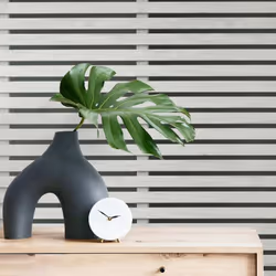 Fine Decor Wood Slats Black Grey Wallpaper Rustic Striped Modern Contemporary