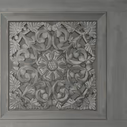 Fine Decor Carved Wood Panel Dark Grey Wallpaper Modern Floral Contemporary