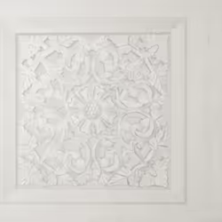 Fine Decor Carved Wood Panel Off White Wallpaper Modern Floral Contemporary