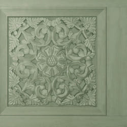 Fine Decor Carved Wood Panel Sage Green Wallpaper Modern Floral Contemporary