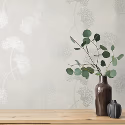 Fine Decor Grace Allium White Silver Wallpaper FD43283