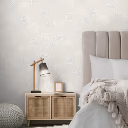 Fine Decor Grace Allium White Silver Wallpaper FD43283