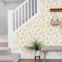 Fine Decor Kira Trail Mustard Wallpaper FD43309
