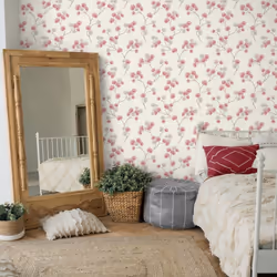 Fine Decor Kira Trail Red Wallpaper FD43311
