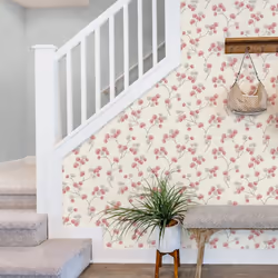 Fine Decor Kira Trail Red Wallpaper FD43311