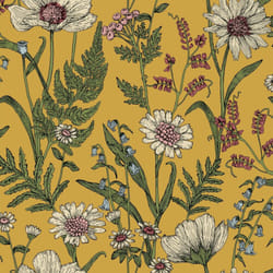 Fine Decor Wild Meadow Mustard Wallpaper FD43336