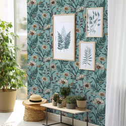 Fine Decor Wild Meadow Blue Wallpaper FD43338 - Additional view 4