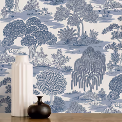 Fine Decor Zen Blue Wallpaper FD43443