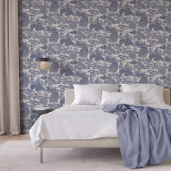 Fine Decor Zen Blue Wallpaper FD43443