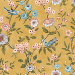 Fine Decor Eleanor Ochre Wallpaper FD43446