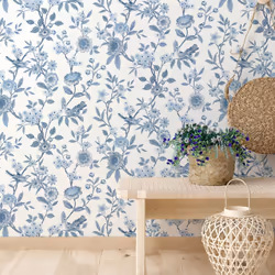 Fine Decor Eleanor Blue Wallpaper FD43447 - Additional view 4