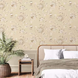 Fine Decor Juliette Floral Natural Wallpaper FD43452