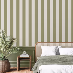 Fine Decor Juliette Stripe Sage Wallpaper FD43459