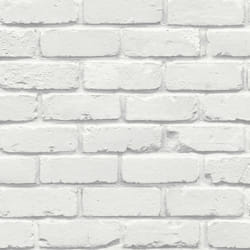 Fine Decor Painted Brick White Wallpaper FD43600
