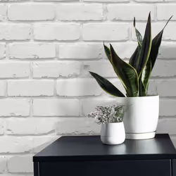 Fine Decor Painted Brick White Wallpaper FD43600
