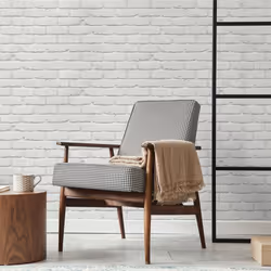 Fine Decor Painted Brick White Wallpaper FD43600