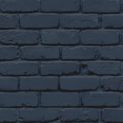 Fine Decor Painted Brick Navy Wallpaper FD43602