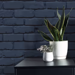 Fine Decor Painted Brick Navy Wallpaper FD43602