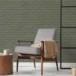 Fine Decor Painted Brick Sage Wallpaper FD43603