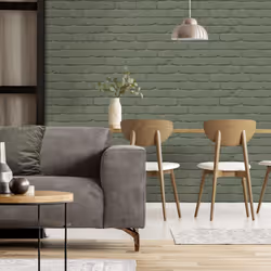 Fine Decor Painted Brick Sage Wallpaper FD43603 - Additional view 4