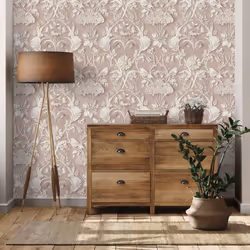 Dimensions Woodland Wallpaper Pink Fine Decor FD43607