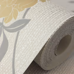 Fine Decor Wisteria Floral Ochre Wallpaper FD43672