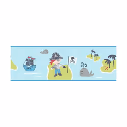 Decorline Carousel Pirates Border, Blue