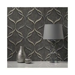 Fine Decor Milano 9 Wave Charcoal Wallpaper M95614