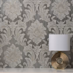 Fine Decor Vymura Milano Damask Grey Wallpaper M95623