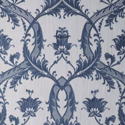 Damask Wallpaper Fine DÃ©cor Textured Heavyweight Vinyl Blue Glitter